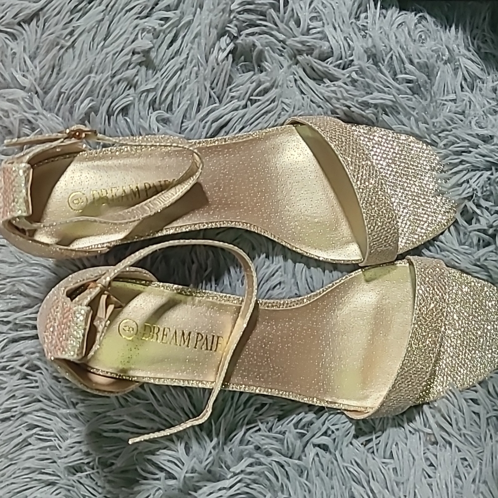 DREAM PAIRS Women's High Heel open Toe Chunky Wedding Pumps Shoes